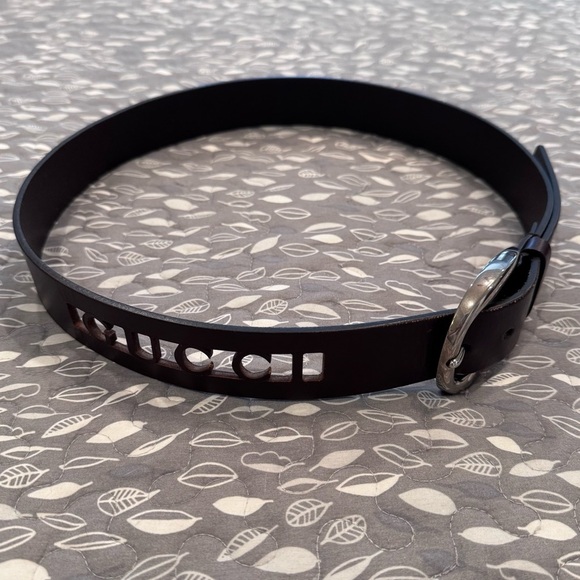 GUCCI Brown Leather Belt with Silver Buckle, size 38 - Picture 2 of 11